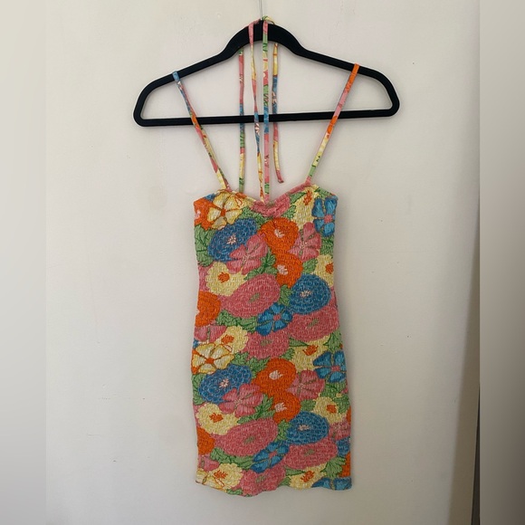 Zara colourful bodycon mini dress - Picture 2 of 2